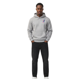 Sudadera con Capucha Unisex Jack and Jill para Adultos, Color Gris Jaspeado, Felpa de Algodón, Logotipo de Chenilla, Sudadera Informal y Cómoda - Product Image 2