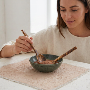 Cuillère et fourchette en résine écologiques pour servir les salades, ustensiles de service pour la maison et l'hôtel, design indien pur, serveur de salades personnalisé, fait main, haute qualité - Product Image 1