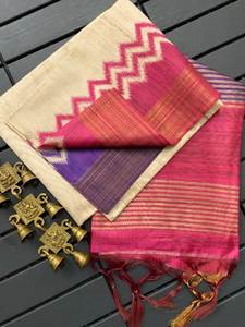 Sari de Seda Tusshar de Diseño Exclusivo de Boutique India, Sari de Primera Calidad, Último Modelo, para Fiestas Étnicas, el Más Vendido - Product Image 2