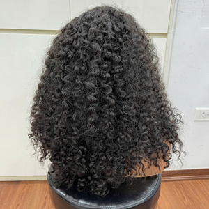 Meilleures ventes! Perruque en cheveux humains avec fermeture en dentelle centrale, cheveux bouclés birmans soyeux et naturels pour femmes, style doux - Product Image 1