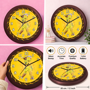 Reloj de Pared Personalizado con Foto para Amantes del Cricket Liviya - Regalo de Plástico Impreso Personalizado para el Año Nuevo Chino y Pascua - Product Image 4