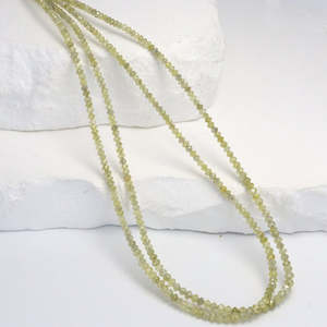Perles Rondelles Facettées à la Main en Diamant Naturel Champagne, 2,1 mm-2,7 mm, 15,5 Pouces, Micro-Coupées, Perles Libres pour Bijoux Fins - Product Image 2
