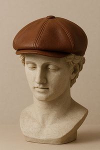 Gorra de Cuero Premium para Hombre – Gorra Casual Vintage de Ocho Paneles - Product Image 4
