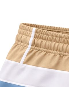 Conjunto Deportivo para Hombre en Beige, Blanco y Azul Claro, Camiseta y Pantalones Cortos Transpirables de Secado Rápido para Gimnasio, Atletismo, Running y Entrenamiento - Product Image 6