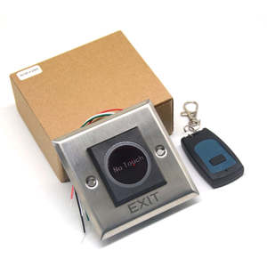 Smart Security Türschloss Entriegelung Zugangs kontrolle Notfall Edelstahl platte Touch less <span class=keywords><strong>Exit</strong></span> Button Schalter No Touch - Product Image 5