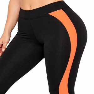 Leggings de yoga taille haute pour femme, couleur unie, avec empiècements, en tissu extensible pour le fitness et l'entraînement, coupe ajustée et confortable - Product Image 5