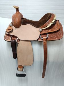 Silla de Montar Occidental de Cuero Hecha a Mano de Primera Calidad para Montar en Rancho o en Senderos, Disponible a un Precio Accesible - Product Image 2