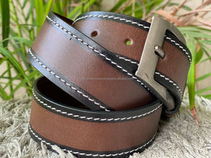 Nuevo cinturón de cuero con hebilla para hombre, cinturón informal Formal impecable de alta calidad, cinturón marrón de cuero genuino para hombre con hebilla ajustable - Product Image 3