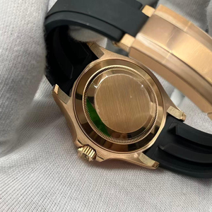 Montre mécanique de luxe moderne pour homme, boîtier en métal, cristal saphir, cadran noir mat en or rose lumineux, montre de sport étanche - Product Image 3