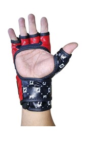 ถุงมือ MMA หนังแท้ Fairtex แบบครึ่งนิ้ว ปิดด้วยแถบตีนตุ๊กแก สำหรับทุกเพศ สั่งทำได้ คุณภาพสูง พิมพ์ลาย สำหรับฝึกซ้อมและต่อสู้ - Product Image 3