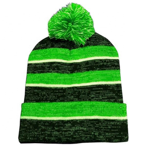 Thick Cable Pattern Bobble Pom Pom Beanie Soft Cuff <b>Winter</b> <b>Cap</b> Eco-Friendly Recycled Yarn Bobble Pom Pom Beanie Sustainable Hat - Product Image 6