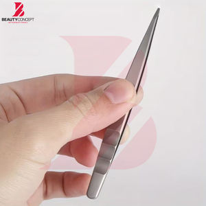 Pinzas de Precisión de Acero Inoxidable con Punta Inclinada y Puntiaguda, Pinzas para Cejas Todo en Uno, Extractor de Vello, Herramientas de Belleza para Esteticistas - Product Image 5