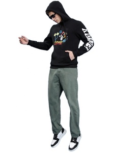 Sweat-shirt à capuche surdimensionné en molleton léger, personnalisable et vierge, pour hommes, impression sérigraphique - Product Image 1
