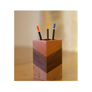 Portaplumas de madera y otros utensilios, organizador de escritorio, contenedor de almacenamiento para mesa de oficina, soporte para bolígrafos, artesanía natural - Product Image 3