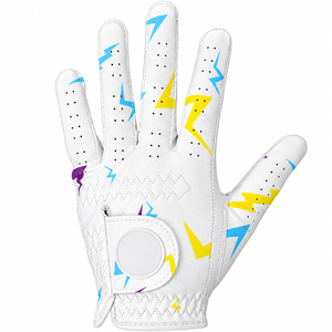 Gants de golf en cuir personnalisés de haute qualité pour droitiers, avec sangle de poignet réglable et fermeture auto-agrippante, service OEM avec logo personnalisé - Product Image 2