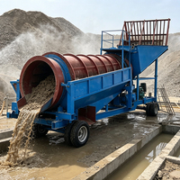 Installation de Lavage d'Or à Opération Simple 200 Tonnes/Heure avec Écran Trommel Anti-Abrasion pour l'Or des Riviers