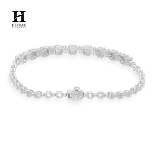 Elegant Cluster Link <b>Bracelet</b>, Sparkling Square-Shaped Pave CZ Chain for Women, Premium Party Wear Jewelry - Product Image 2