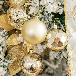 Set di 24 Palline di Natale in Oro Champagne, Decorazioni Infrangibili per Albero di Natale, Ornamenti Natalizi - Product Image 6
