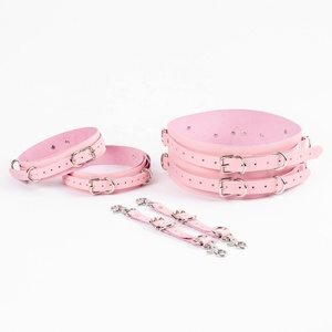 Fabricante personalizado BDSM Bondage cinturón de cintura y puños de muslo cuero de vaca diferentes colores 2017 - Product Image 5