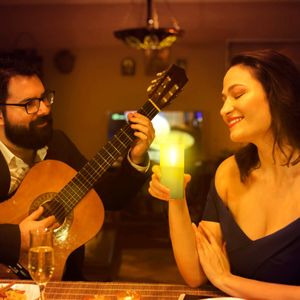 Lot de 3 bougies LED sans flamme scintillantes, télécommandées, avec minuterie, sans fil, à piles - Product Image 5