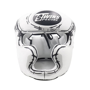 Équipement d'entraînement de kickboxing jaune multicolore, dernier modèle, protection de tête en cuir de vachette véritable, face ouverte, équipement de Muay Thai. - Product Image 5