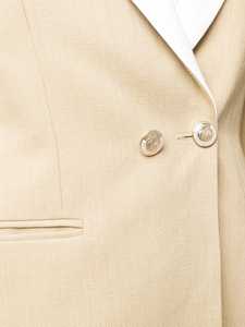 Blazer Entallado de Doble Botonadura con Cuello de Solapa y Mangas Largas en Color Contrastante, Diseño Personalizado para Mujer - Product Image 5