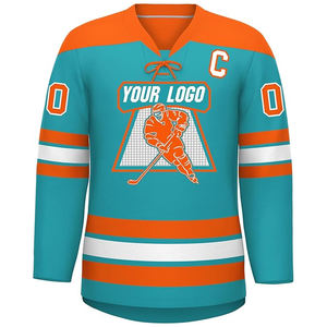 Jersey de Hockey sobre Hielo Personalizado, 100% Poliéster, Impresión por Sublimación, Cierre con Cordones, Proveedor OEM de Pakistán, Venta al Por Mayor para Exportación - Product Image 1