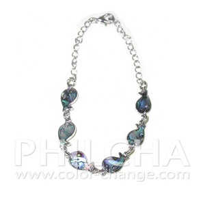 Pulsera de eslabones de cadena Paua Shell para niños clásicos de moda-Regalo - Product Image 3