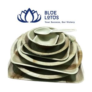 Assiettes jetables biodégradables en feuilles de palmier de haute qualité, 10 pouces, compostables, lot de 50, résistantes, pour fêtes - Product Image 1