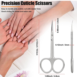 Servicio OEM ODM, Tijeras para Cutículas y Uñas de Acero Inoxidable, Buen Proveedor, Nuevo Producto, Tijeras de Manicura Curvas con Mangos de Acero - Product Image 6