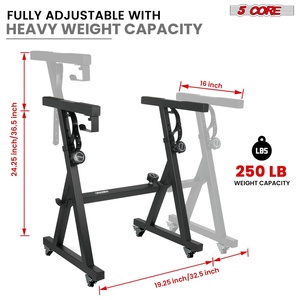 Soporte Ajustable para Teclado Estilo Z, 36.5 Pulgadas de Alto, 32.5 Pulgadas de Ancho, Capacidad de 250 Libras, Elevador para Piano Eléctrico - Product Image 2