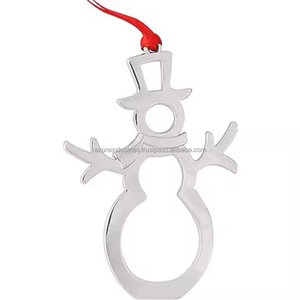 Ornement de décoration d'arbre de Noël en métal argenté de style moderne Ornements suspendus les plus vendus pour accessoires de décoration d'arbre - Product Image 4