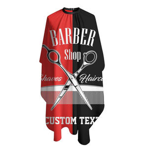 Professional <b>Beard</b> Printed Polyester Water-Resistant Hairdressing Cape for Salon Barber Use Adjustable Neck Closure Hook Button - Product Image 6