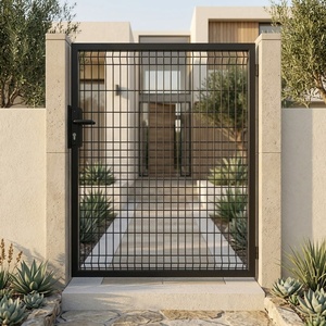 Puerta Doble de Hierro Forjado con Recubrimiento en Polvo Resistente al Óxido, Diseño Victoriano Artístico de Alta Gama, Apertura Manual, Fácil Instalación por KHP - Product Image 2