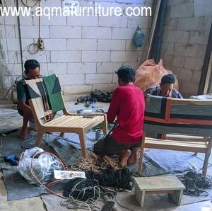 Sofá de exterior de madera de teca de 2 plazas, relax, hecho en Indonesia - Product Image 4