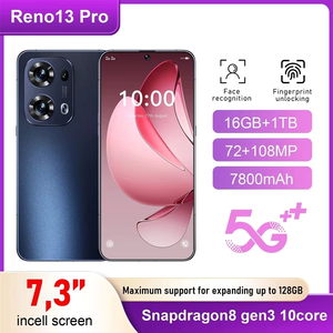 Téléphone de jeu intelligent 5G en gros, écran HD 7,3 pouces, 16 Go + 1 To, Reno13 Pro Deca Core, appareil photo 72 MP + 108 MP, idéal pour la photographie - Product Image 2