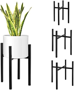 Support de plantes en métal avec pot de fleurs décoratif, support de fleurs pour le sol, pour salon, chambre, balcon, patio, jardin, intérieur, extérieur - Product Image 2