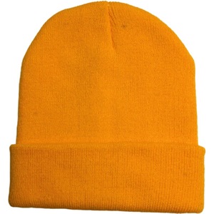 Bonnet tricoté unisexe d'hiver à revers, personnalisable avec motif de personnage de dessin animé et logo brodé 3D, idéal pour les voyages - Product Image 1