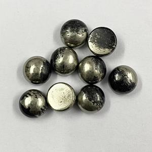 Cabujón Redondo Plano de Calcopirita Natural de 9mm, con Buen Brillo, Gemas Sueltas, Piedra de Calcopirita Pulida a Granel del Proveedor - Product Image 1