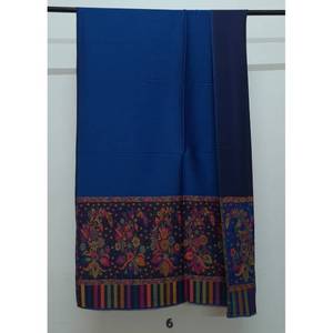 ผ้าคลุมไหล่หรือผ้าพันคอขนสัตว์แท้ 100% แบบสองด้านลาย Jamawar - Product Image 1