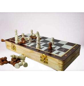 Handcrafted <b>Wooden</b> <b>Chess</b> <b>Board</b> with Gemstone Inlay Luxury <b>Chess</b> Set - Product Image 4