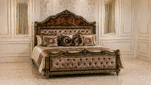 New Neapolitan Style Teak Wood Bed Set Classic Brown King Size Bed With <b>Dressing</b> <b>Table</b> Durable Bedroom Furniture Suite Australia - Product Image 2