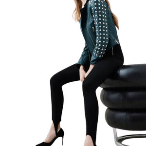 Women Fitted Leather <b>Jacket</b> Black Outwear Male PU Leather Coats Top Quality Motorcycle Fitted Leather <b>Jacket</b> For Women - Product Image 4