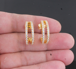 Luxury Gold Plated Drop Earrings Geometric High Quality Minimalist Fashion Jewelry for Party Wholesale - Product Image 3