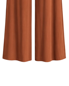 Custom Rust Wide Leg Pants Women Casual High Waist <b>Drawstring</b> <b>Trousers</b> Loose Fit Straight Pants Comfortable Lounge Wear Fashion - Product Image 6