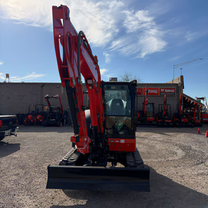 Wholesale <b>cheap</b> supplier of Hot selling Kubota KX057-5 Mini Excavator 1.2 Ton Crawler Digger With Digging <b>Bucket</b> Red Color - Product Image 4