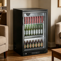 Mini-réfrigérateur commercial de comptoir pour vin, refroidi par air, vitrine réfrigérée pour boissons de bar