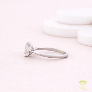 Pear Cut Lab Grown Diamond <b>Solitaire</b> Engagement <b>Ring</b> in 925 Sterling <b>Silver</b> Classic Bridal Fine Jewelry Gift - Product Image 2