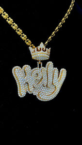 2025 personalizado 925 Plata moissanita diamante con corona diamante fianza Hip Hop Iced Out letra colgante joyería - Product Image 3