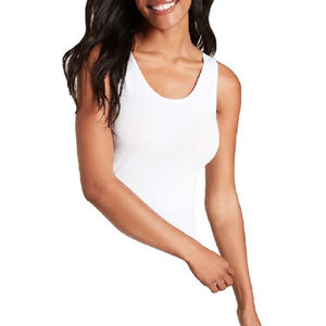 Nouvel arrivage : Débardeur de sport pour femme en coton uni, idéal pour le yoga et le fitness, résistant aux chocs, grandes tailles, service OEM - Product Image 2